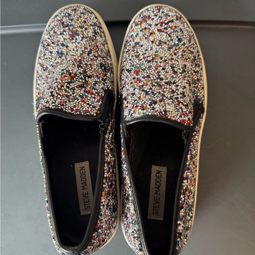 Steve Madden Gracious Sparkling Slip On Shoes